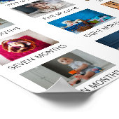 Minimalistische eerste jaar oude baby's 1e verjaar poster (Hoek)