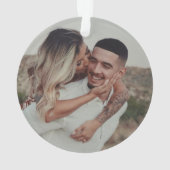 Minimalistische eerste kerst samen Foto Ornament (achterkant)