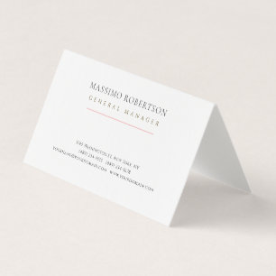 Minimalistische effen moderne premium linnen visitekaartjes