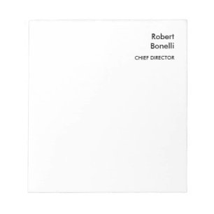 Minimalistische effen witte moderne notitieblok