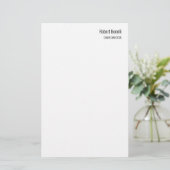 Minimalistische effen witte moderne standaardgroot briefpapier (Staand voorkant)
