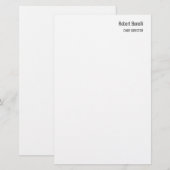 Minimalistische effen witte moderne standaardmaat briefpapier (Voorkant / Achterkant)