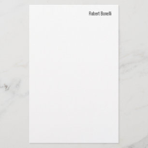 Minimalistische effen witte moderne standaardmaat briefpapier