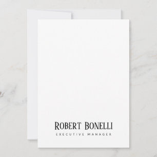 Minimalistische effen zwart-wit moderne effen kaar