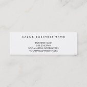 Minimalistische effen zwarte mini visitekaartje (Achterkant)