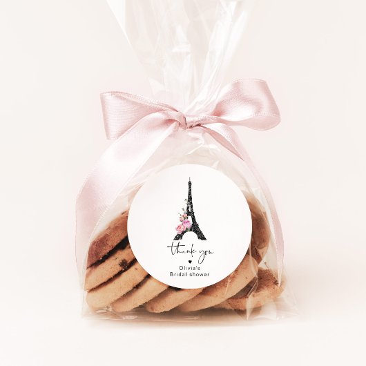 Minimalistische Eiffeltoren Parijs thema bruids do Ronde Sticker