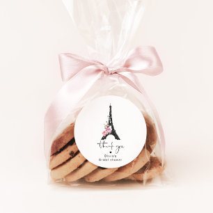 Minimalistische eiffeltoren Parijs thema vrijgezel Ronde Sticker