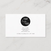 Minimalistische eigen Logo Bedankt Korting Kaart (Achterkant)