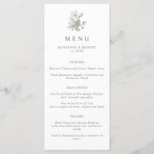 Minimalistische eikels & Pinecone Fall Wedding Menu (Voorkant)