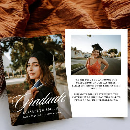 Minimalistische eindexamenfoto's aankondigingen