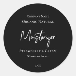 Minimalistische Elegance Zwart-wit Product Label