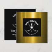 Minimalistische Elegant Aangepaste Golf Monogram O Kaart (Voorkant / Achterkant)