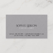 Minimalistische Elegant Grey premium Visitekaartje (Voorkant)