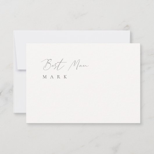 Minimalistische Elegant Ivoor Wedding Message Kaar Kaart (Voorkant)