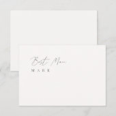 Minimalistische Elegant Ivoor Wedding Message Kaar Kaart (Voorkant / Achterkant)
