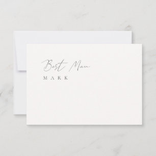 Minimalistische Elegant Ivoor Wedding Message Kaar Kaart