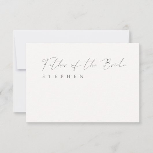 Minimalistische Elegant Ivoor Wedding Message Kaar Kaart (Voorkant)
