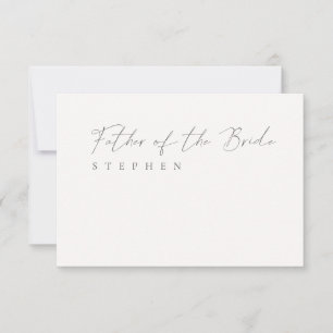 Minimalistische Elegant Ivoor Wedding Message Kaar Kaart