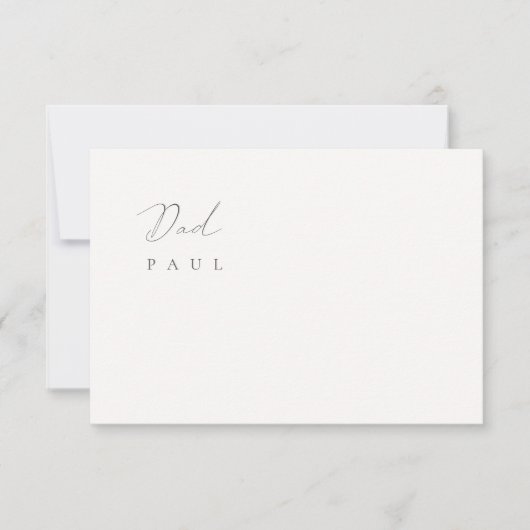 Minimalistische Elegant Ivoor Wedding Message Kaar Kaart (Voorkant)
