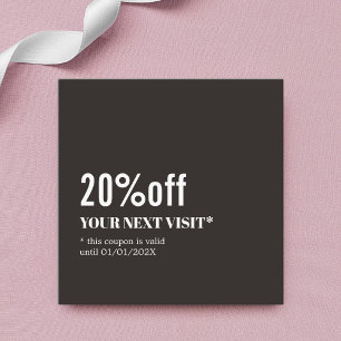 Minimalistische Elegant Ivoor Zwart Wit Beauty Cou Kortingskaartje