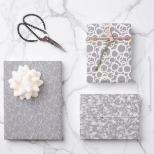 Minimalistische Elegant Neutral Grey Chic Abstract Inpakpapier Vel