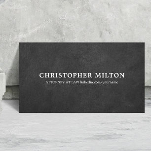 Minimalistische Elegant Texture Black Consultant Visitekaartje