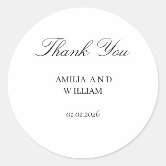 Minimalistische Elegant Wedding Envelope Sticker