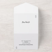 💍 minimalistische elegante all in one uitnodiging (Buitenkant)