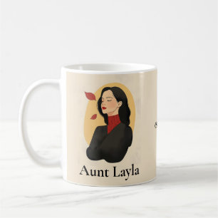 Minimalistische Elegante Artistieke Vrouw Naam Cus Koffiemok