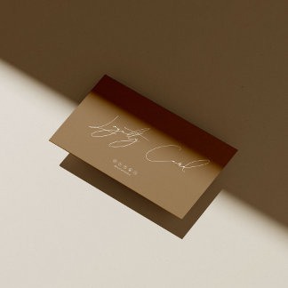 Minimalistische Elegante Beige Beauty Salon Loyalt Visitekaartje