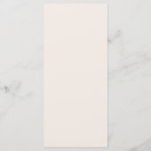 Minimalistische Elegante Beige Scriptie Bruiloft Menu (Achterkant)