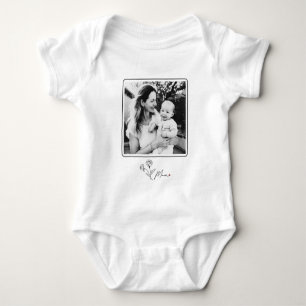 Minimalistische Elegante Bloemige Moeder Romper