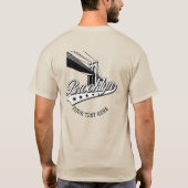 Minimalistische Elegante Brooklyn Design Zand Shir T-shirt (Achterkant)
