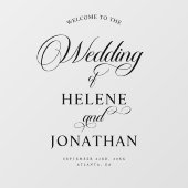 Minimalistische Elegante Bruiloft Welkomstbord Dec Raamsticker (Vel)