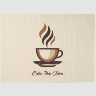 Minimalistische Elegante Bruine Koffie business lo Tissuepapier