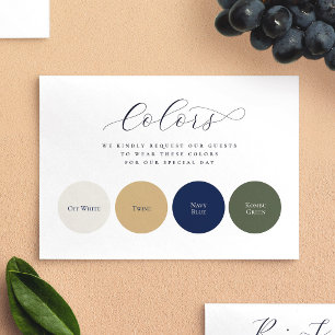 Minimalistische Elegante Cirkels 4 Kleuren Trouwfe Informatiekaartje