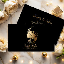 Minimalistische Elegante Donkere Gouden Kapsalon