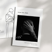 Minimalistische Elegante Foto Save the date Uitnod