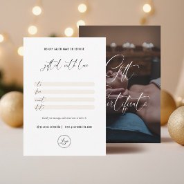 Minimalistische Elegante Gebrandmerkte Logo Cadeau Bedankkaart
