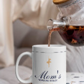 Minimalistische elegante gepersonaliseerde kerst m koffiemok