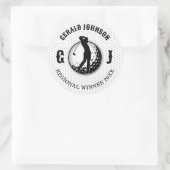 Minimalistische Elegante Golf Design Ronde Sticker (Tas)