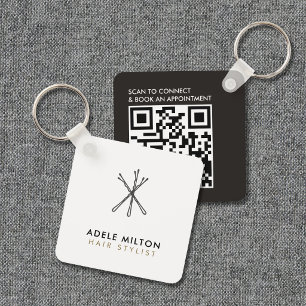 Minimalistische Elegante Haarstylist Haarspelden Sleutelhanger