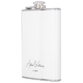 Minimalistische Elegante Handgeschreven Aangepaste Heupfles (Links)