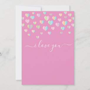 Minimalistische Elegante Ik hou van jou Ontwerp Ui Kaart