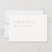 Minimalistische Elegante Ivoor Ambtenaar Voorstelk Kaart (Voorkant)