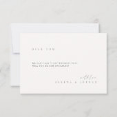 Minimalistische Elegante Ivoor Ambtenaar Voorstelk Kaart (Achterkant)
