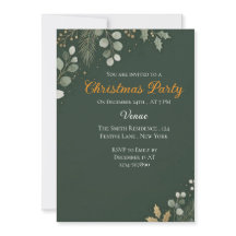 Minimalistische Elegante Kerstfeest Uitnodiging