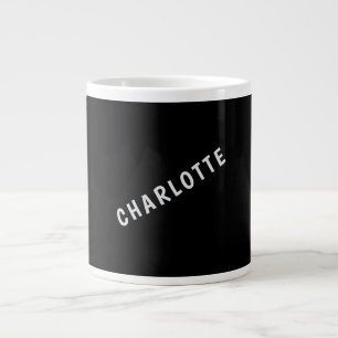 Minimalistische Elegante Klassieke Eigen Naam Prof Extra Grote Beker
