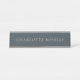 Minimalistische Elegante Klassieke Professionele H Bureau Naambordje