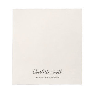 Minimalistische Elegante Klassieke Professionele Notitieblok